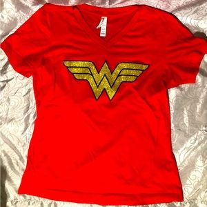 Wonder Woman very sparkly t-shirt. Like new no flaws